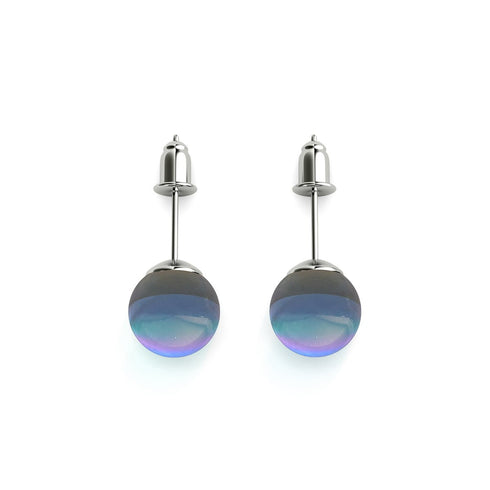 Voie Lactée | Argent sterling .925 | Boucles d'Oreilles Verre Galaxie